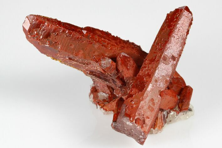 Natural, Red Quartz Crystal Cluster - Morocco #181543